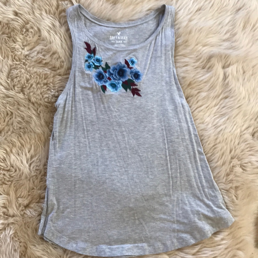 American Eagle soft & sexy embroidered tank top